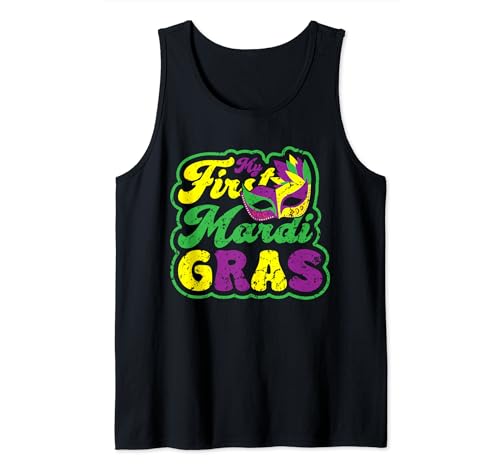 Gracioso gráfico navideño de My First Mardi Gras Mardi Gras Party Camiseta sin Mangas