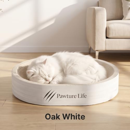 Pawture Life Extra Large Cardboard Cat Scratching Bed, Black/White by Pawture Life - Used condition - Image 2