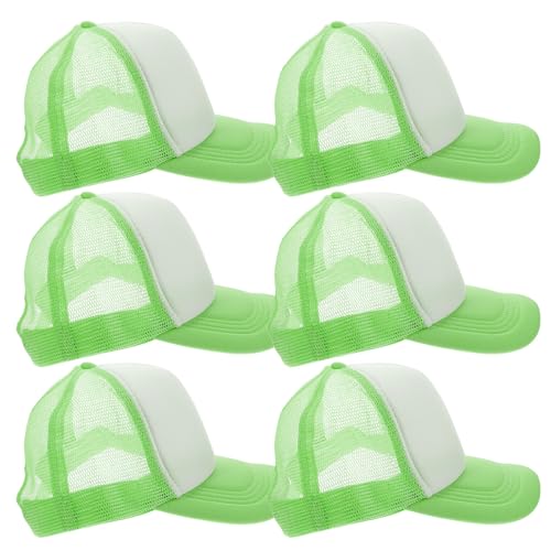 Casquettes de baseball vierges en maille verte lot de 10 reglables pour le sport et loisirs