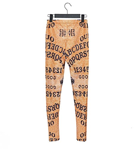 Image of QZUnique Leggings for Women, Halloween Full-Length Printed Legging Footless Elastic Yoga Pants, Regular and Plus Size