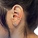 16 Gauge Ear Cuff - For Pierced or Non Pierced - Ear Conch Piercing Hammered Design 14K Gold Filled 16g 10MM