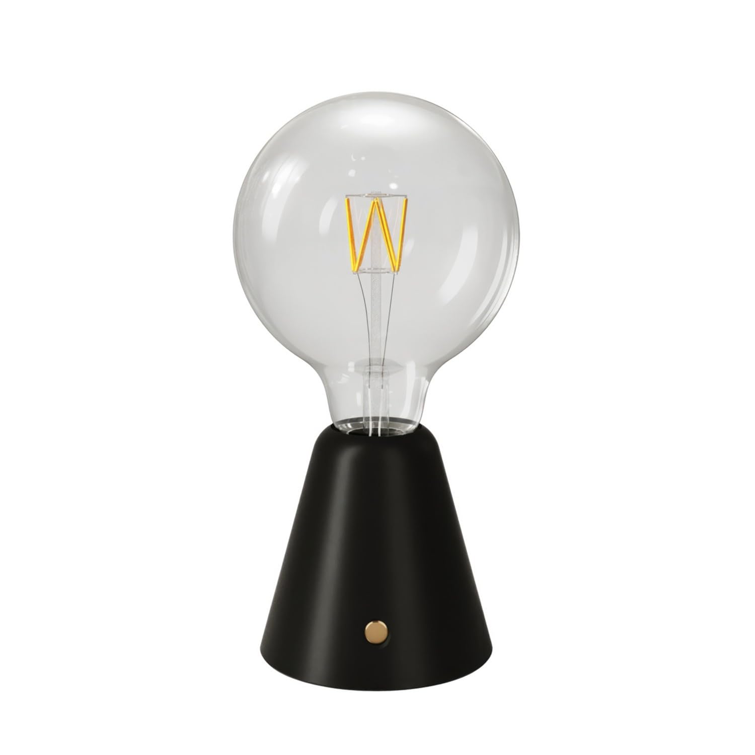 creative cables - Lampada portatile ricaricabile Cabless01 con lampadina globo G125 - Con lampadina, Nero