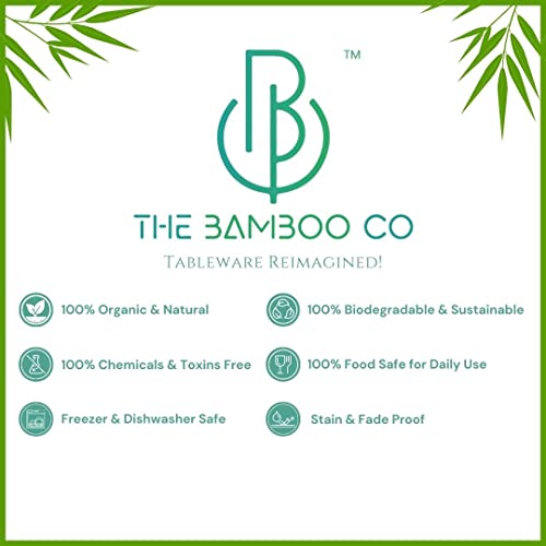 Image of Bamboo Kids Feeding Set of 5 | Made of Bamboo | Kids Crockery Set Tableware |Baby Utensils and Dishes Set | Eco-Friendly |Organic & Natural(Witty Whale)