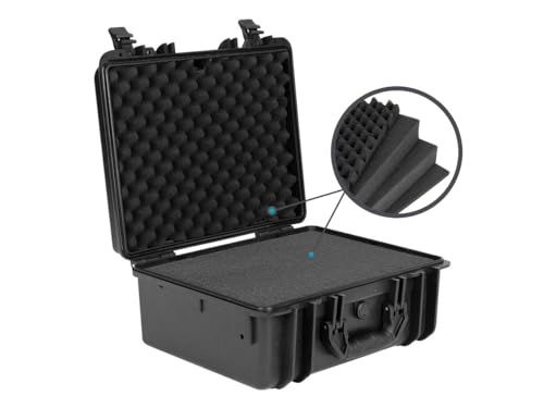 Image of Monoprice Weatherproof Hard Case with Customizable Foam - Shockproof, IP67 Level Dust and Water Protection Up to 1 Meter Depth , 19in x 16in x 8in, 28.5 Liter, Black - Pure Outdoor Collection