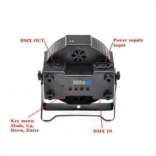 GBGS LED Up Lighting RGBW LED Par Lights 10W x 7 LED DMX 4-in-1 Par Can Stage Lighting Super Bright for Wedding DJ Event Party Show - Thumbnail 5