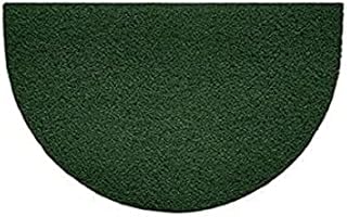 Nicoman Embossed Halfmoon Half Circle Door Mat Dirt-Trapper Jet-Washable Doormat 70x44cm (Grey, HEART Shape) - Use Indoor or Sheltered Outdoor