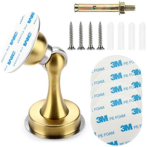 Sumnacon Sturdy Gold Magnetic Door Stopper Cover