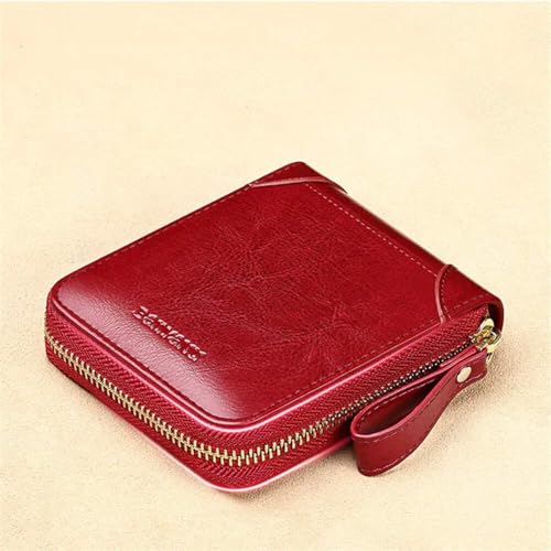 Fashion Genuine Leather Women Wallet Short Zipper Credit Card Holder Driving License Card Wallet Brand Luxury Wallets for Women4