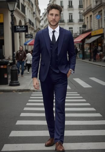 Men's Suits for Men Slim Fit Double Breasted Suit Men Suits 3 Piece Tuxedo Wedding Prom Formal Business Dinner Mens Tux2