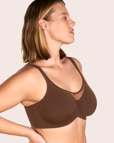 Image of HSIA Minimizer Bras for Women Plus Size, Full Coverage Coolcomfort T Shirt Unlined Bra with Underwire for Heavy Breast