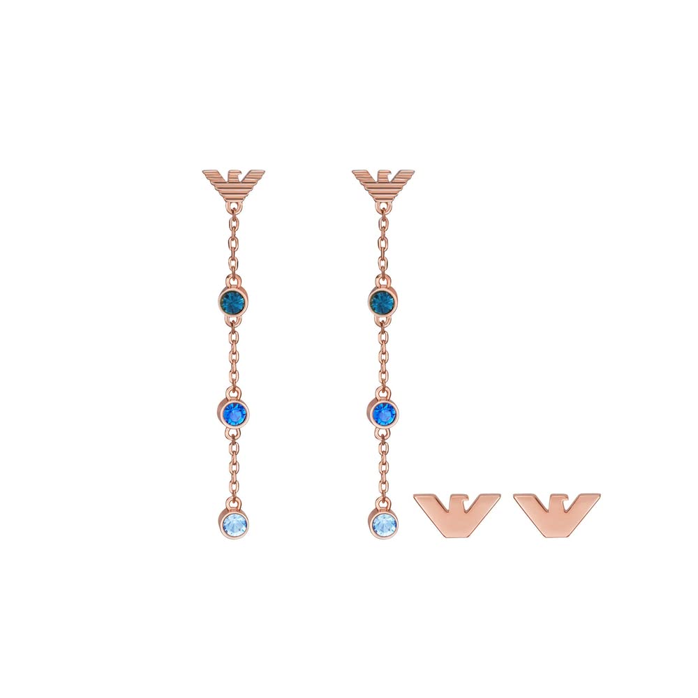 Emporio ArmaniWomen's & Girl's Rose Gold Earring Egs3013Set