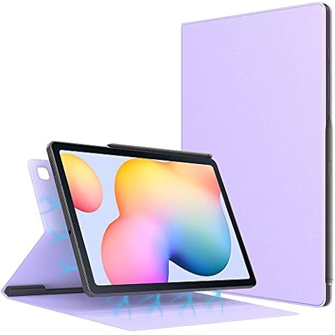 TiMOVO Hülle für Samsung Galaxy Tab S6 Lite 10,4 Zoll 2022/2020 , PU Leder Glasfaser Schlank Schutzhülle Magnetisch Ständer Auto Schlaf/Wach Hülle Cover
