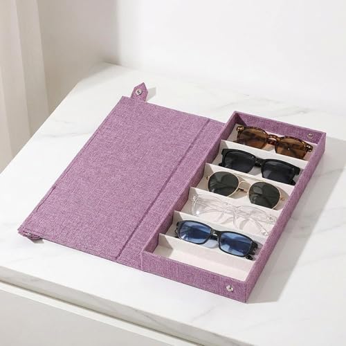 Boîte de rangement légère pour lunettes de soleil à 6 compartiments - 7