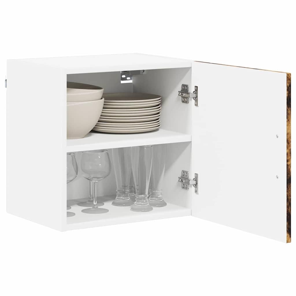 vidaXL Wall Cabinet LUCCA Smoked Oak 40 x 31 x 40 cm Engineered Wood, Modern Kitchen Solutions, Rectangular Wooden Panel, Durable Dishwasher Cover, Appliance Concealer, Space Saver Design — image 1