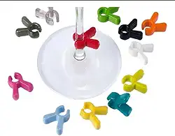 Marcadores de Taças em Silicone 12 Peças Multicolorido