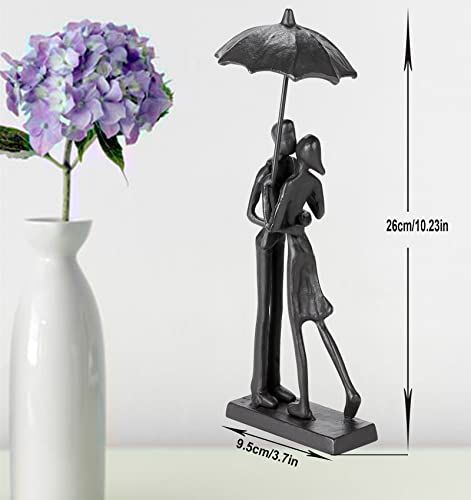 Handcrafted Iron Sculpture - Metal Ornament Couple Figurine Romantic Art Iron Statue,Abstract Modern Accents,Figurines Home Decor #TOP5
