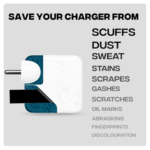 Image of Capes India Protective Adapter Skin Cover Compatible with MacBook Adapter 30W| Not a Case | Vinyl Skin Sticker (Aqua)