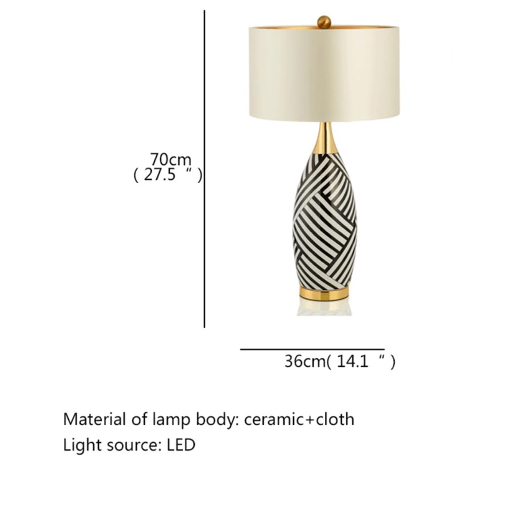 Moderna Lampada da Tavolo in Ceramica a Led Creativo Stile Americano Scrivania Luci Casa Soggiorno Camera da Letto Comodino Decorazione (Stile 1)