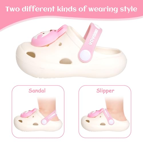 Image of Toddler Little Kids Clogs Slippers Sandals, Non-Slip Girls Boys Clogs Slide Lightweight Garden Shoes Slip-on Beach Pool Shower Slippers