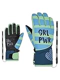 Ziener Mädchen LIWA Ski-Handschuhe/Wintersport | wasserdicht, Primaloft, modisch, Pastel Green, 5,5
