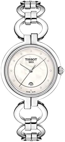 Tissot womens Flamingo Stainless Steel Dress Watch Grey T0942101111600