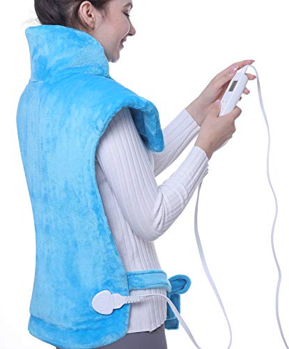 Large Heating Pad for Back and Shoulder Pain Relief Electric Heat Pad for Cramps Pain Heating Wrap with Auto Shut Off and 6 Heat Settings Hot Pad with Fast-Heating Technology Dry/Moist Heat Therapy
