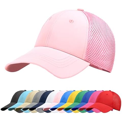 Baynetin Light Pink Baseball Cap with UV Protection Cover