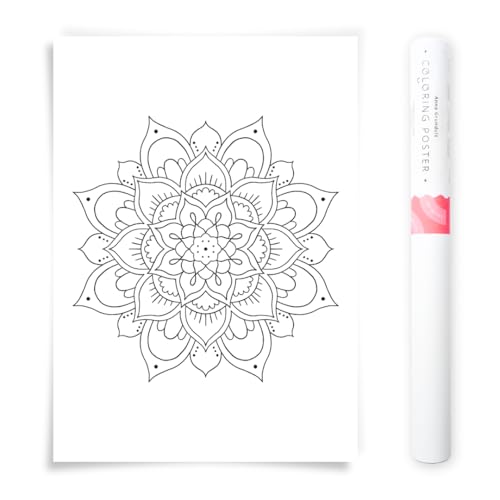 Grande page de coloriage mandala 50x70 poster motif ornemental design 576