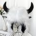 PTILSERY Winter Headwear with Cool Horns Suitable for Stage Shows Halloween Cosplay Stylish Furry Hat with Horns Headwear