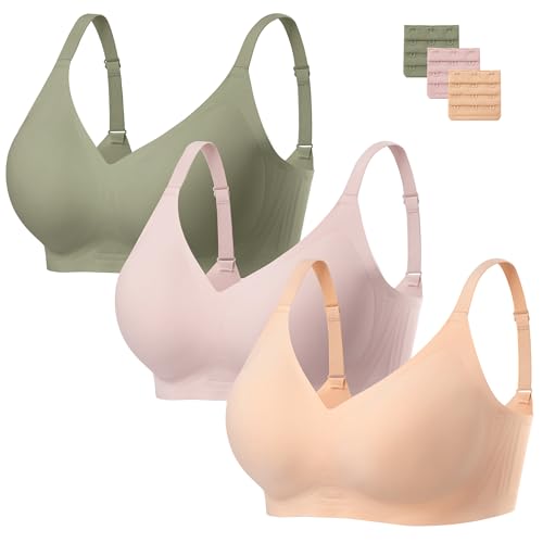 Image of habibee Jelly Bra for Women No Underwire Comfort Seamless Bras Push Up Wireless Bras Full Coverage Bralettes