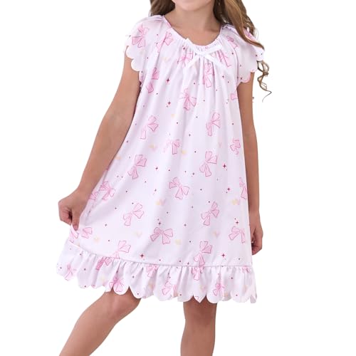 JESKIDS Girls Nightgowns for Kids Toddler Satin Nightdress Pajama Clothes