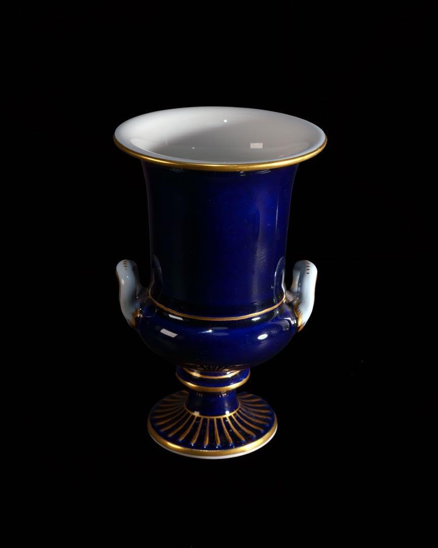 マイセンMeissen コバルトブルー ガラス フラワーベース