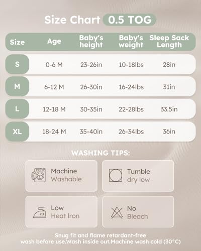 image for Yoofoss Baby Sleep Sack 12-18 Months Baby Wearable Blanket 100% Organi