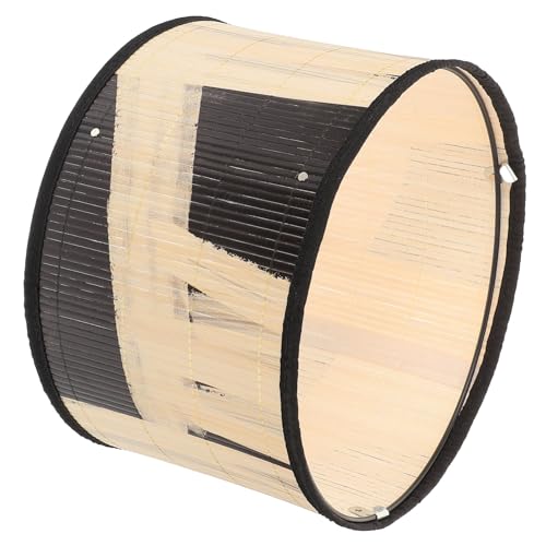 Frcolor 竹製の和風ランプシェード 天井用ペンダントライトカバー レトロデザイン 吊り下げ照明交換用 寝室 リビング ダイニング対応