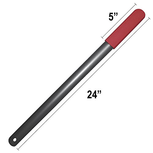 Image of Red Grip Powder Coated Steel Shoehorn