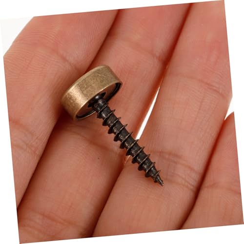 8 tornillos autoperforantes decorativos con tapa en latón miniatura 6