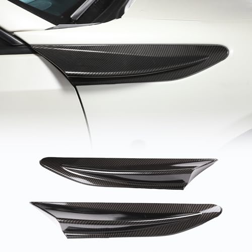 Fender Vent Accent - Air Outlet Garnish - 2022 Subaru BRZ 4 Fender Aero Fin Trim Stickers Decorative Air Flow Intake Hole Grille Spoiler, for Toyota 86 GT86 Scion FR-S and for Subaru BRZ 2012-2020, Side Fender Air Vent Grille made of ABS (Carbon fiber pattern)