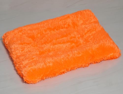 Image of NEXTGO Floor Seat Cushions Yoga Meditation Mat Pooja aasan Soft Extra Comfortable Feather Touch Last Long Upto Washable Material Size 24 x 30 Inch 2 x 2.5 Fit (Orange)