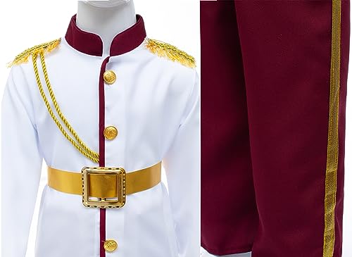 Togrop Prince Charming Costume For Kids Boys Royal Prince King Outfit Party Cosplay 7-8 Years #TOP4