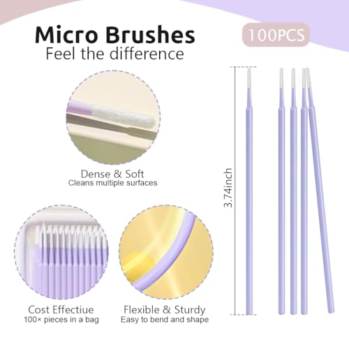 Image of MAYCREATE 100-Count Fine Tip Cotton Swabs for Makeup Removal Eyeliner Mascara Precision Removal Excess cosmetics Cotton Swabs Makeup Tools for Eyeliner Fixing & Sharpening & Lip Liner Correction