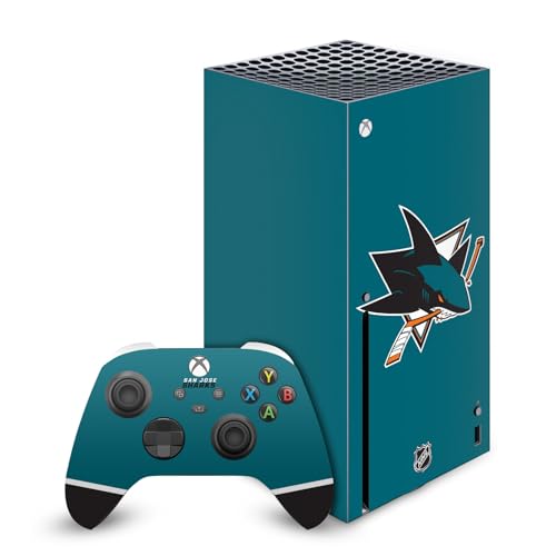 Autocollant Xbox Series X NHL San Jose Sharks - Skin vinyle console et manettes Head Case Designs