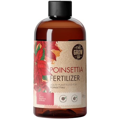 8oz Poinsettia Fertilizer - Easy to Use Poinsettia Plant Food - Keeps Your Christmas Flowers Fresh Colorful & Vibrant All Holiday Seasion - Ideal Fertilizer for Long-Lasting Christmas Flower Decor