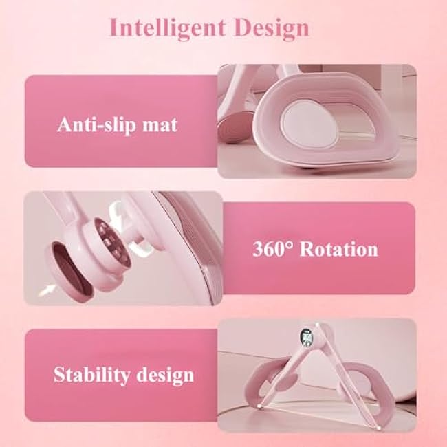 Thigh Master, Thigh Trainer, Pelvic Floor Muscle Trainer, Inner Thigh Exercise Workout Equipment Hip and Thigh Strengthener Exercise Machine for Women Home Fitness