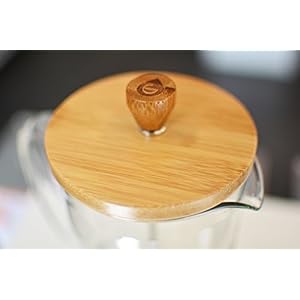 GROSCHE Melbourne Premium French Press Coffee Tea Maker 34 oz with Bamboo Lid And Cork Base Stylish Design Coffee Maker Tea Maker Cold Brew Borosilicate Glass
