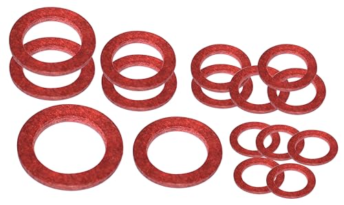 BOUTTE - Kit Assortiment de 19 joints fibre pour filetage femelle