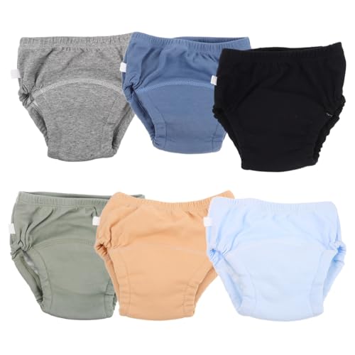 CTIRCHIU 6piezas Pantalones De Entrenamiento para Bebés Reutilizables Paquete Algodón Suave y Transpirable Diseño Chic y Práctico para Entrenamiento De Baño Comodo y Resistente Fugas