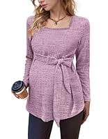 hohololo Umstandspullover Frauen Langarm Schwanger Oberteil Damen Tuniken Gestrickt Schwangerschaft Pullover