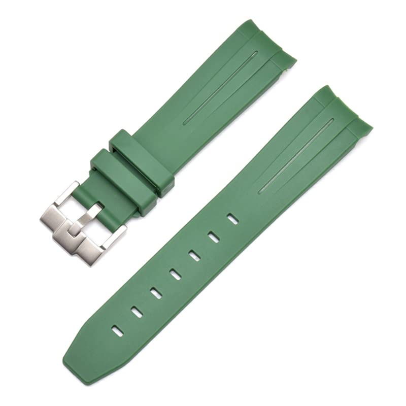 JDIME 20mm 22mm 21mm gumowy pasek do zegarka Rolex pasek do zegarka Akcesoria zamienne do zegarków dla mężczyzn, Wielokolorowe, 21mm