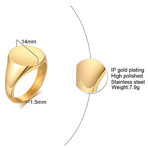 Jude Jewelers Stainless Steel Classical Simple Plain Round Signet Style Pinky Wedding Statement Promise Anniversary Ring2