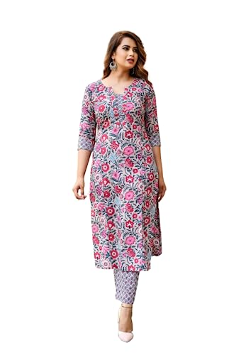 Image of Lymio Kurta Set for Women | Women Kurta | Women Kurta Sets Kurtis | Women Kurta Pant Set | Women Kurta Pant Set Women Kurti Set with Pant | Women Kurti Set with Pant Cotton (K-18-19)